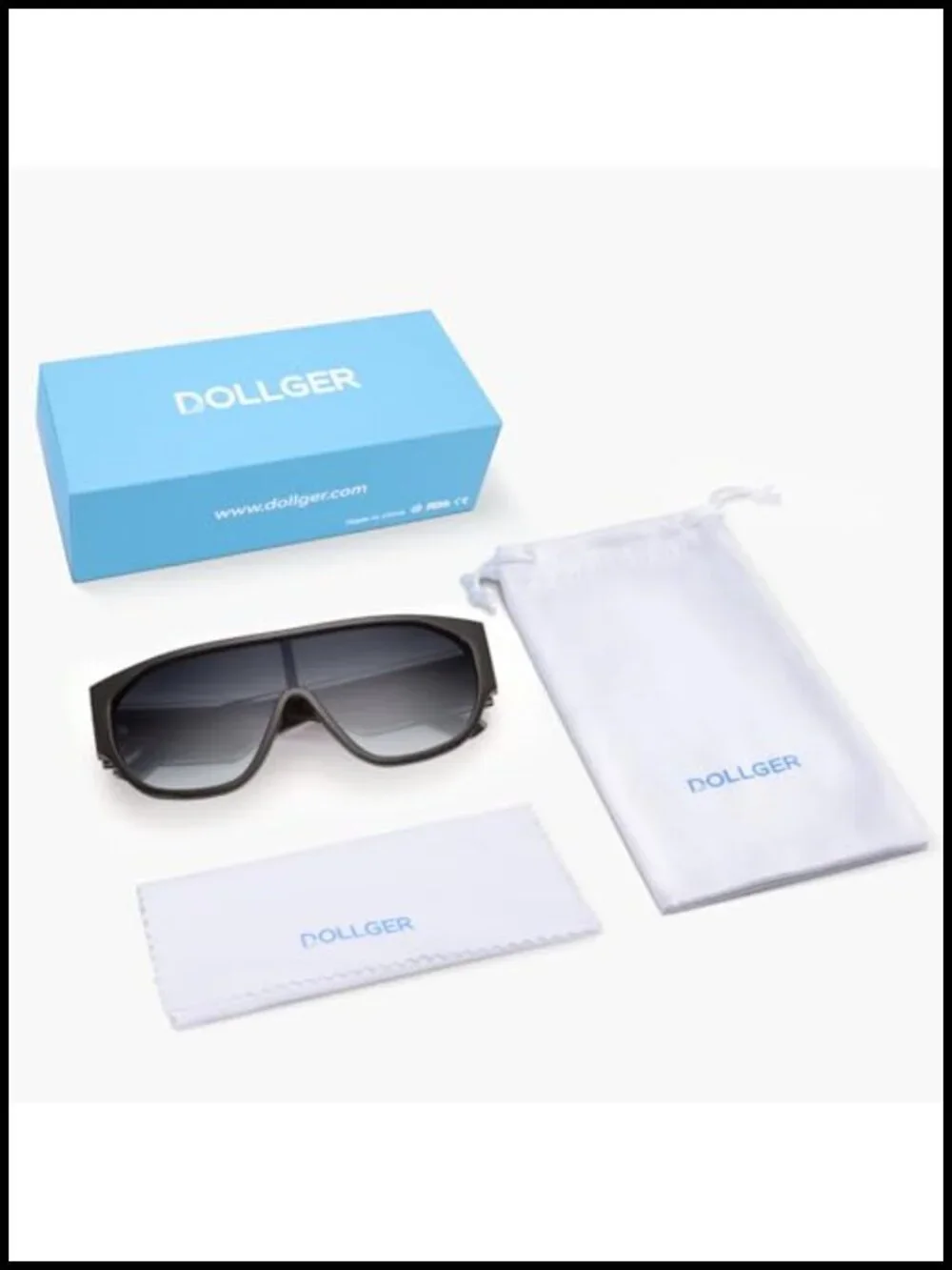 Oversized Square Aviator Sunglasses - Polarized UV400 Thick Frame